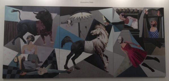 «Le nouveau Guernica» peint par Oussama Diab, artiste syro-palestinien