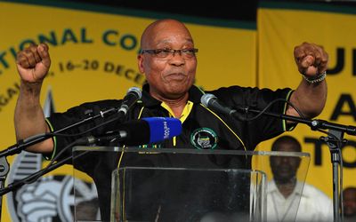 Jacob Zuma, lors du Congrès Mangaung de l'ANC, en 2012