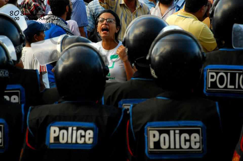Mahienour El-Massry face à la police