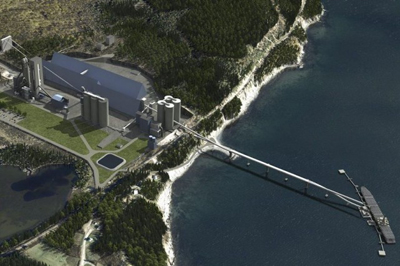 Une maquette de la cimenterie de Port-Daniel: une maquette... sans émission de CO2