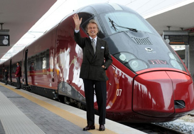 Luca Cordero di Montezemolo, en 2012, dans la gare de Salerne, à quelques 55 kilomètres plus au sud de Naples