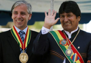 Alvaro Garcia Linera et Evo Morales