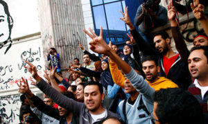 Le 2 décembre: les journalistes protestent contre le verdict en faveur de Moubarak