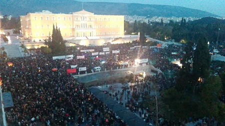 Place Syntagma, le samedi 15 février 2015