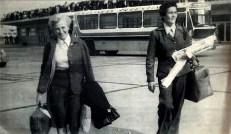 Léonie Duquet (à gauche) arrivée en Argentine en 1948, et Domon (à droite), arrivée en 1967