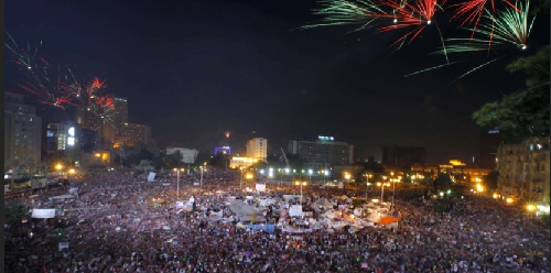 La place Tahrir, le 3 juillet 2013...