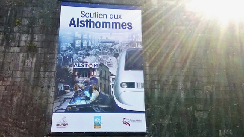 Sur une des murailles du vieux Belfort (photo Mediapart)