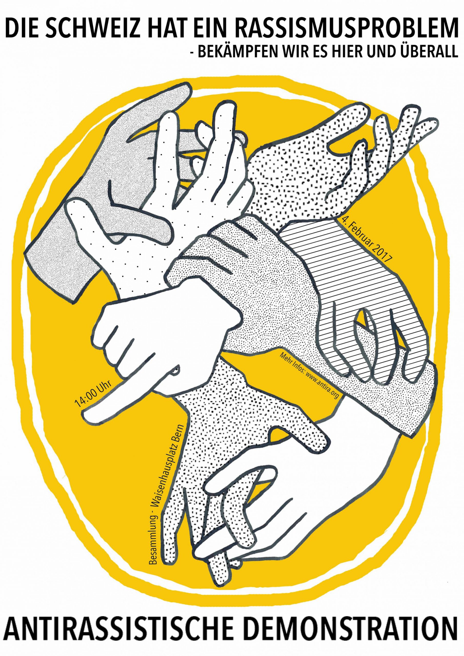 Berne: Manifestation contre la xénophobie et le racisme - Samedi 4 février, 14h, Waisenhausplatz